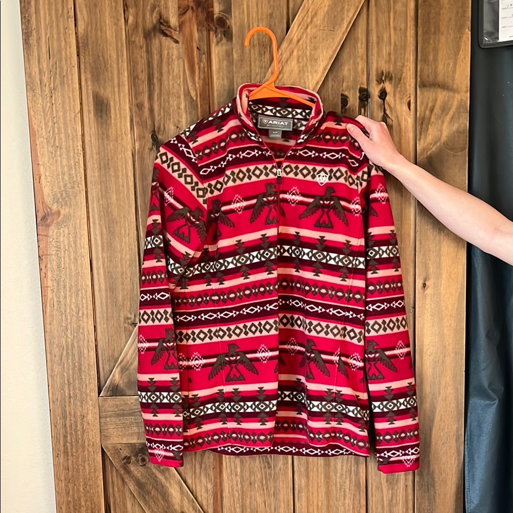 Ariat Red and Black Geometric Jacket